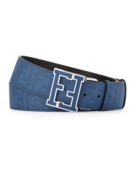 fendi college zucca belt|Fendi Zucca College Belt, Blue .